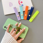 スマホバンド スマホベルト スマホホルダー スマホリング スマホスタンド シリコン グリップ 落下防止 スライド シンプル 片手持ち くすみカラー ニュアンスカラー パステルカラー スマートフォン アイフォン iPhone Android カラバリ豊富