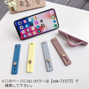 スマホバンド スマホベルト スマホホルダー スマホリング スマホスタンド シリコン グリップ 落下防止 スライド シンプル 片手持ち くすみカラー ニュアンスカラー パステルカラー スマートフォン アイフォン iPhone Android カラバリ豊富