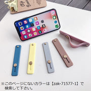 スマホバンド スマホベルト スマホホルダー スマホリング スマホスタンド シリコン グリップ 落下防止 スライド シンプル 片手持ち くすみカラー ニュアンスカラー パステルカラー スマートフォン アイフォン iPhone Android カラバリ豊富