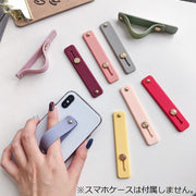 スマホバンド スマホベルト スマホホルダー スマホリング スマホスタンド シリコン グリップ 落下防止 スライド シンプル 片手持ち くすみカラー ニュアンスカラー パステルカラー スマートフォン アイフォン iPhone Android カラバリ豊富