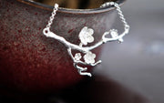 ネックレス シルバー レディース アクセサリー フラワーモチーフ お花 小花 ジュエリー 上品 可愛い シンプル チェーン 高級感 プレゼント ギフト 華奢 大人っぽい 女の子
