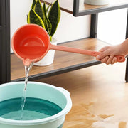 長柄手桶 手桶 手おけ 湯桶 バス用品 ながえ 柄杓 ひしゃく 水くみ お風呂 水やり 清掃 ガーデニング 長い 洗車 フックホール付き