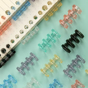 バインダーリング 10個セット ルーズリーフバインダーリング 4穴 穴径15mm A4 A5 B5製本用とじ具 システム手帳リング 透明学習カード 単語帳 資料保存 ファイル整理 カレンダー 手帳 アルバム