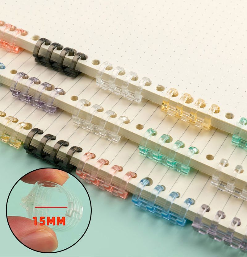 バインダーリング 10個セット ルーズリーフバインダーリング 4穴 穴径15mm A4 商品画像5