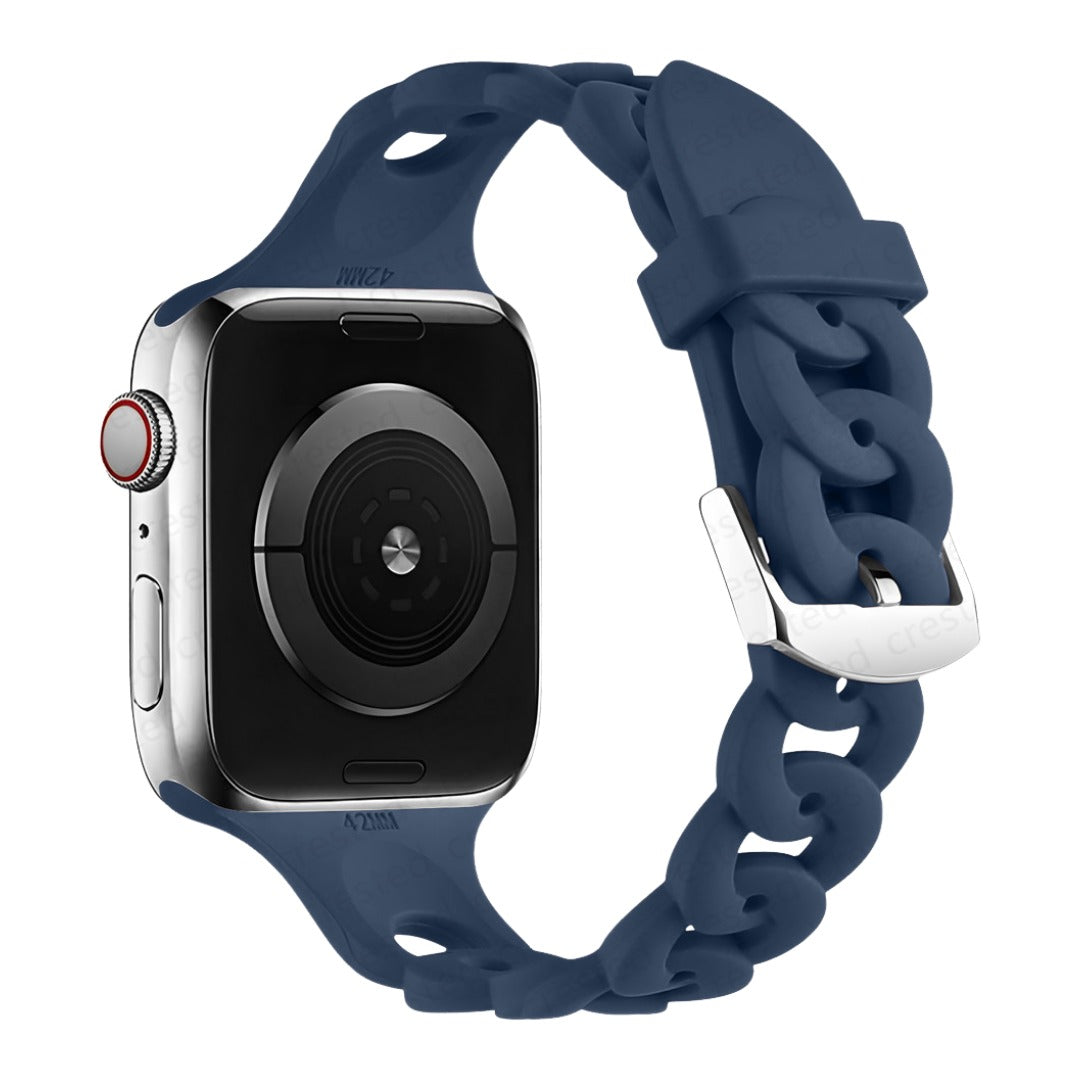 アップルウォッチ用 Apple Watch用 バンド 腕時計ベルト シリコン ネイビー バリエーション画像