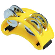 フットタンバリン 打楽器 フットパーカッション 足用タンバリン パーカッション 楽器 ゴムバンド ゴム留め 半円 靴 シンプル 青 赤 黒 緑