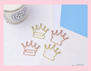 クリップ ペーパークリップ ゼムクリップ 5個セット 文具 文房具 事務用品 ステーショナリー 王冠 スター 星 月 かわいい おしゃれ ユニーク 雑貨