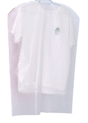 衣類カバー 洋服カバー スーツカバー 収納グッズ 収納袋 ファスナー式 透明 汚れ ほこり防止 防水 通気性 ホワイト 白 シンプル 無地