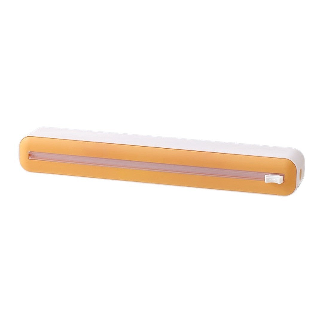 ラップケース ラップホルダー ラップカッター キッチン用品 マグネット付き スライド式 キッチン整理用品 ラップカット アルミホイルカッター クッキングシートカッター 収納 冷蔵庫 台所 磁石付き 便利グッズ 省スペース シンプル おしゃれ 黄 白 緑 青 黒