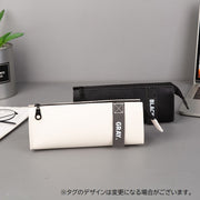 ペンケース 筆箱 レディース メンズ ジュニア ファスナー 女の子 男の子 大容量 レザー調 三角形 ロゴ 無地 ペン入れ シンプル かっこいい おしゃれ 学生 大人 中学生 小学生 高校生 大学生 仕事 ビジネス 入学準備 筆記用具入れ 文房具入れ ブラック 黒 ホワイト 白 ピンク ライトブルー