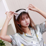 ヘアバンド タオル地 ヘアターバン タオルキャップ ヘッドバンド 吸水 猫耳 ネコ バスグッズ バス用品 洗顔用品 お風呂 かわいい 可愛い