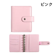 手帳 メモ帳 ノート 日記帳 ルーズリーフ A7 内側ポケット カードポケット カード入れ 文具 ステーショナリー レザー調 フェイクレザー お洒落 プレゼント 贈り物