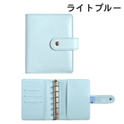 手帳 メモ帳 ノート 日記帳 ルーズリーフ A7 内側ポケット カードポケット カード入れ 文具 ステーショナリー レザー調 フェイクレザー お洒落 プレゼント 贈り物
