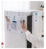 冷蔵庫用ダストカバー 家電用ダストカバー 家電用アクセサリー ポケット付き 便利 ホコリ防止 家電保護 キッチン家電 冷蔵庫 洗濯機 かわいい 可愛い デザイン豊富 ウサギ ライオン 花