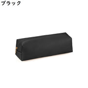 ペンケース 筆箱 筆入れ レディース レザー調 小物入れ 化粧ポーチ メイクポーチ コスメ収納 大容量 軽量 スクエア 無地 シンプル