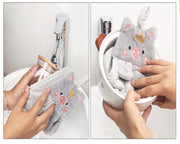 ループ付きタオル 子供用 キッズ ベビー ハンドタオル ブタ 王冠 紐付き お手拭き 吊り下げ 手洗い 布巾 ふきん アニマル フェイス かわいい キッチン用品
