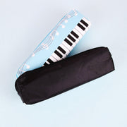 ペンケース 筆箱 筆記具入れ 文房具 ペン入れ 小物入れ ピアノ 鍵盤 音符 四角形 長方形 スクエア コンパクト ファスナー おしゃれ 可愛い