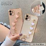iPhoneケース iPhoneカバー スマホケース スマホカバー ハート ストラップ ハンドストラップ かわいい おしゃれ シンプル レディース IPHONE スマートフォン 12 13 14 15 pro max plus