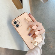 iPhoneケース iPhoneカバー スマホケース スマホカバー ハート ストラップ ハンドストラップ かわいい おしゃれ シンプル レディース IPHONE スマートフォン 12 13 14 15 pro max plus