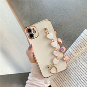 iPhoneケース iPhoneカバー スマホケース スマホカバー ハート ストラップ ハンドストラップ かわいい おしゃれ シンプル レディース IPHONE スマートフォン 12 13 14 15 pro max plus