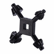 ドリルチャックキー 4in1 多機能スチールドリルチャック キーフィットハンドヘルドドリルツール 工具 ブラック 便利 高硬度 耐久性