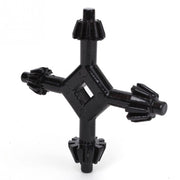 ドリルチャックキー 4in1 多機能スチールドリルチャック キーフィットハンドヘルドドリルツール 工具 ブラック 便利 高硬度 耐久性
