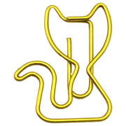 ブックマーク 10個セット しおり 栞 ゼムクリップ ぺーパークリップ ネコ 猫 アニマル かわいい おしゃれ カラバリ豊富 本 小説 楽譜 雑誌 読書 文房具