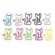 ブックマーク 10個セット しおり 栞 ゼムクリップ ぺーパークリップ ネコ 猫 アニマル かわいい おしゃれ カラバリ豊富 本 小説 楽譜 雑誌 読書 文房具