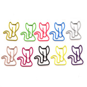 ブックマーク 10個セット しおり 栞 ゼムクリップ ぺーパークリップ ネコ 猫 アニマル かわいい おしゃれ カラバリ豊富 本 小説 楽譜 雑誌 読書 文房具