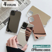 iPhone用ケース iPhone用カバー ミラーケース 鏡面加工 スマホケース スマホカバー 背面保護 傷予防 傷防止 化粧鏡 保護カバー 携帯ケース アイフォンカバー シンプル 便利 おしゃれ スマートフォンカバー