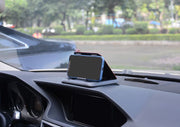スマホホルダー 携帯ホルダー スマホスタンド 車載ホルダー 折り畳み式 車用品 カーアクセサリー 3段階 角度調整 ダッシュボード 開閉式 スマートフォン 貼り付け 便利 コンパクト スタイリッシュ フラット ブラック 黒