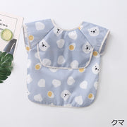 お食事エプロン ベビー 赤ちゃん 子供 袖なし 立体ポケット 食べこぼしキャッチ 防水 スタイ よだれかけ ビブ かわいい 可愛い サイズ調整 調節可能 紐タイプ ラグランスリーブ パイピング プリント 総柄 動物 アニマル ロゴ かわいい おしゃれ お洒落 お出かけ ギフト 贈り物 出産祝い 子ども こども キッズ 乳児 幼児 女の子 男の子 女児 男児