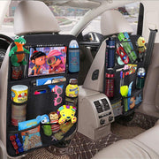 シートバックポケット シートポケット バックシートポケット 車内収納 車載 自動車 吊り下げ収納 後部座席 収納袋 通気性 メッシュ タブレット スマホ 水筒 ボトル 小物入れ おもちゃ スッキリ スタイリッシュ 整理整頓 ブラック 黒