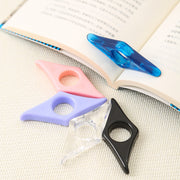 ブックマーク ページホルダー 親指 穴 しおり 栞 単品 無地 単色 シンプル クリア 透明 かわいい おしゃれ ブックマーカー 便利 読書 プレゼント 誕生日