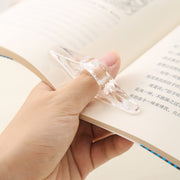 ブックマーク ページホルダー 親指 穴 しおり 栞 単品 無地 単色 シンプル クリア 透明 かわいい おしゃれ ブックマーカー 便利 読書 プレゼント 誕生日