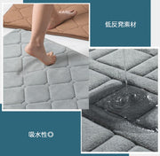 バスマット 足ふきマット 吸水 低反発 ふかふか 厚め 滑り止め 玄関 トイレ 浴室 洗面所 フロアマット ドアマット 風呂 バスルーム 脱衣所 キッチン リビング 無地 単色 シンプル 足拭き 室内 屋内