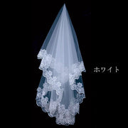 ウェディングベール レース レディース 女性 婦人 花嫁 ウェディング用品 結婚式用品 挙式用品 ブライダル用品 ホワイト レッド