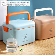 救急箱 薬入れ 薬ケース 2段 トレー付き ファーストエイドボックス 整理整頓 収納力 小物入れ おしゃれ かわいい バイカラー 便利 常備薬入れ 道具入れ ツールボックス ブルー ホワイト ベージュ 青 白