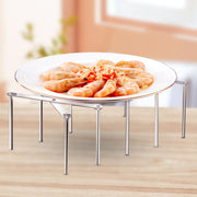 ディッシュスタンド お皿立て 鍋蓋スタンド 折り畳み 折りたたみ 伸縮 食器スタンド 鍋フタ ふた 伸び縮み 水切り ステンレス 省スペース 多機能 シンプル キッチン整理用品 日用品雑貨