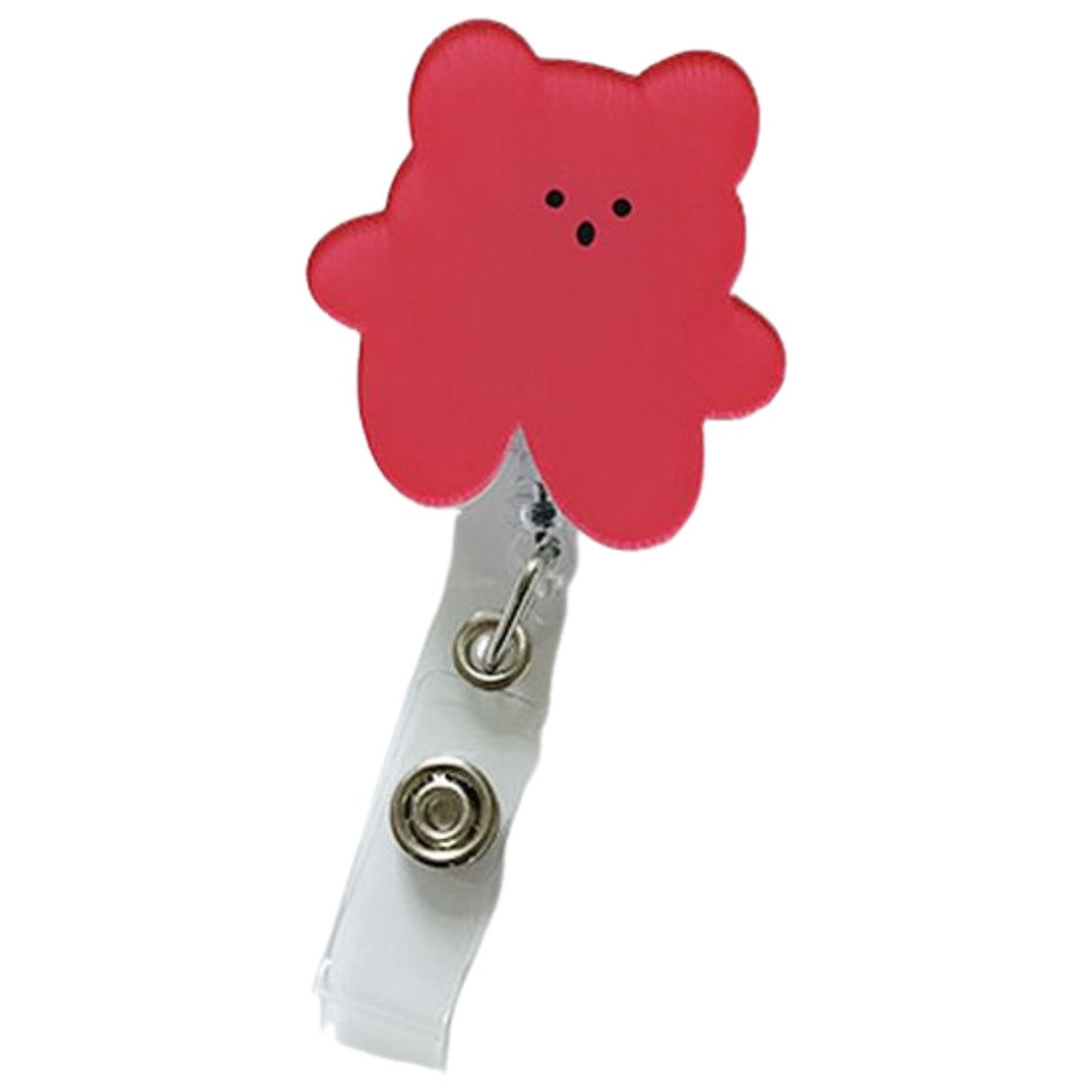 リールキーホルダー キーホルダー クマ リール付き 伸縮 伸びる 便利 学生証 定期 かわいい おしゃれ カラバリ豊富