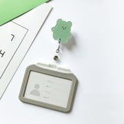 リールキーホルダー キーホルダー クマ リール付き 伸縮 伸びる 便利 学生証 定期 かわいい おしゃれ カラバリ豊富