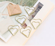 クリップ 10個セット ペーパークリップ ゼムクリップ 文具 文房具 ハート おしゃれ かわいい 事務用品 ステーショナリー