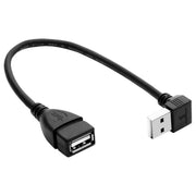 延長ケーブル USB 2.0 L型 L字型 30cm 変換 上向き 下向き 右向き 左向き Type-A オス メス タイプA 変換コネクタ 角度 90度 直角