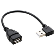 延長ケーブル USB 2.0 L型 L字型 30cm 変換 上向き 下向き 右向き 左向き Type-A オス メス タイプA 変換コネクタ 角度 90度 直角