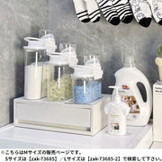 ランドリーボトル Mサイズ 詰め替え容器 ディスペンサー 洗濯洗剤 柔軟剤 粉末 液体 大容量 計量 クリア 透明 中身が見える