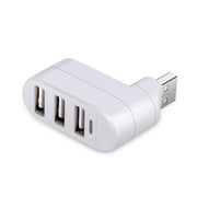 USBハブ 3ポート パソコン周辺機器 HUB USB2.0 回転式 外付け 携帯 データ転送 保存 充電 コンパクト ミニサイズ 便利グッズ シンプル スタイリッシュ 自宅 オフィス 事務用品 PC周辺機器 白 黒