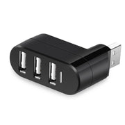 USBハブ 3ポート パソコン周辺機器 HUB USB2.0 回転式 外付け 携帯 データ転送 保存 充電 コンパクト ミニサイズ 便利グッズ シンプル スタイリッシュ 自宅 オフィス 事務用品 PC周辺機器 白 黒