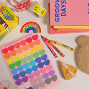 シール ステッカー 単品 デコレーション ラベル 手帳 ノート ハート 可愛い お洒落 DIY ハンドメイド おしゃれ ラッピング