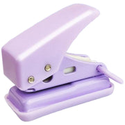 穴あけパンチ 1穴 単穴 文具 事務用品 文房具 6mm ミニサイズ 小型 コンパクト 紙用 携帯 持ち運び かわいい シンプル ピンク ベージュ パープル グリーン