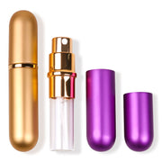 アトマイザー 香水 5ml 持ち運び 詰め替え スプレー ポータブル コンパクト 軽量 小さい メタル マット 光沢 手軽 カプセル ミニボトル アロマ フレグランス コロン 携帯 香水ボトル カラバリ豊富 シンプル 無地 男女兼用 ゴールド 金 シルバー 銀 ピンク ブルー レッド 赤 青 グリーン 緑 パープル 紫 グレー 灰